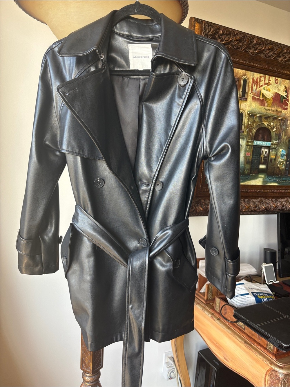 Faux leather jacket